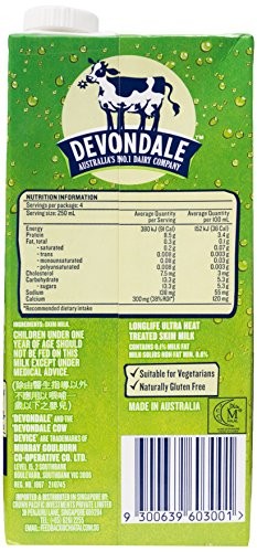 Devondale Extra Light Milk 1L