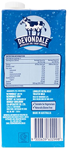 Devondale Full Cream Milk 1L