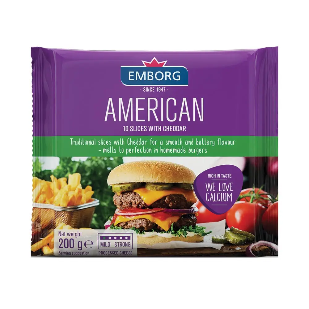 Emborg American Slice with Cheddar 200g