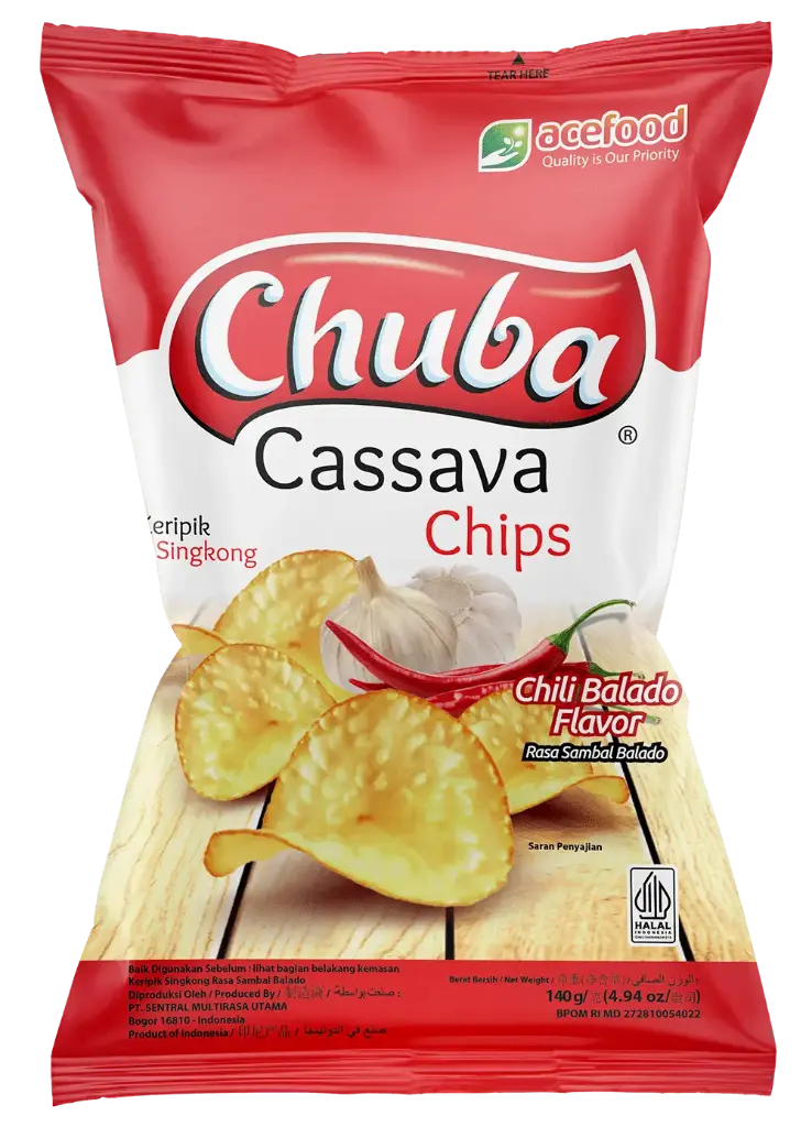 Chuba Cassava Chips 140g (Red Chilli)