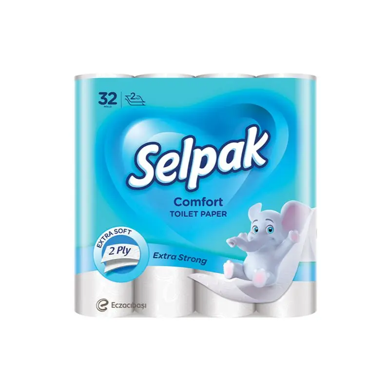 Selpak Toilet Paper Perfumed Powder Scented 3ply 4 Rolls 12 Bundle