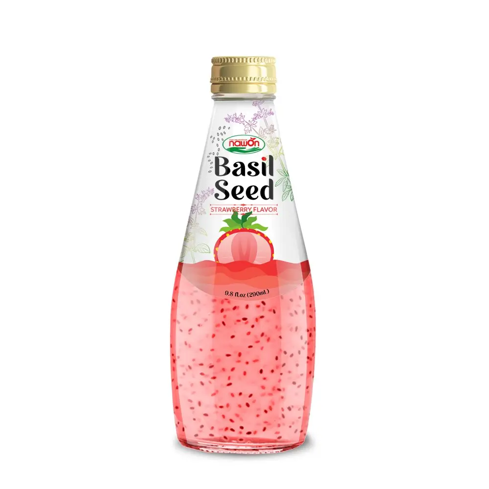 Nawon Basil Seed Drink Strawberry 290ml