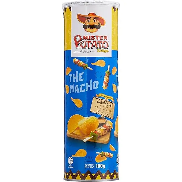 Mr.Potato Potato Chips BBQ Canister 145gm