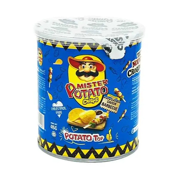 Mr.Potato Potato Chips BBQ Canister 40gm