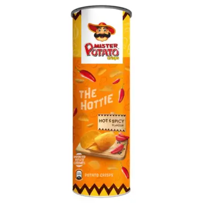 Mr.Potato Potato Chips Hot & Spicy Canister 145gm
