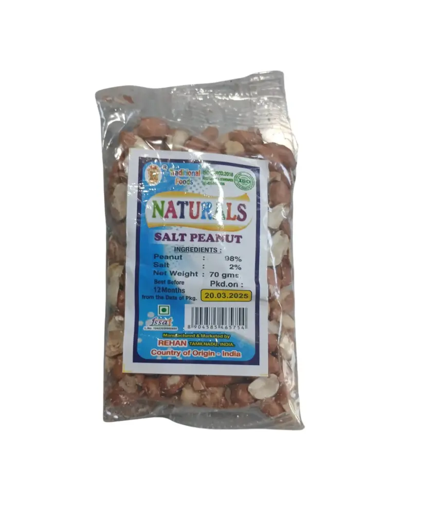 NATURALS SALTED PEANUT WITH SKIN 70G
