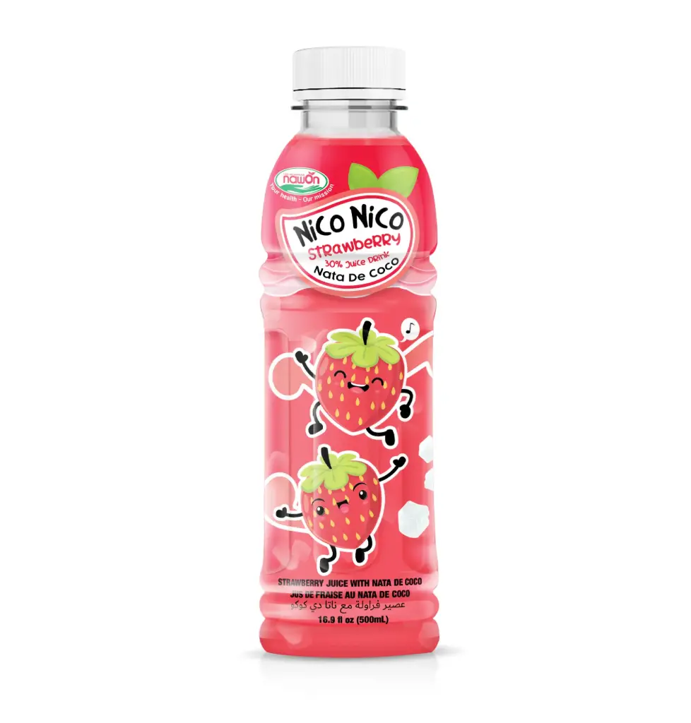 NAWON Nico Nico Nata De Coco Strawberry 500ml