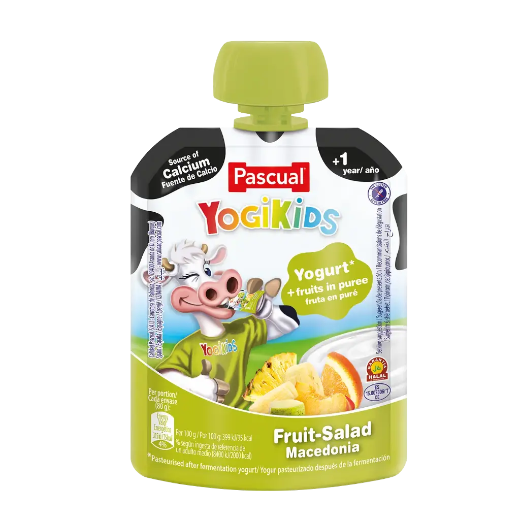 PASCUAL YOGIKIDS FRUIT SALAD POUCH 80GM