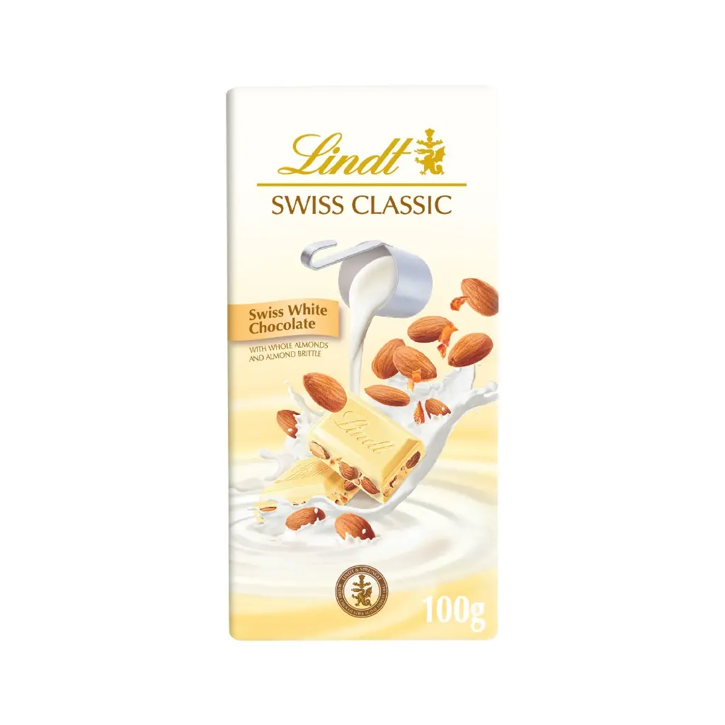 Lindt Classic White Almond 100g