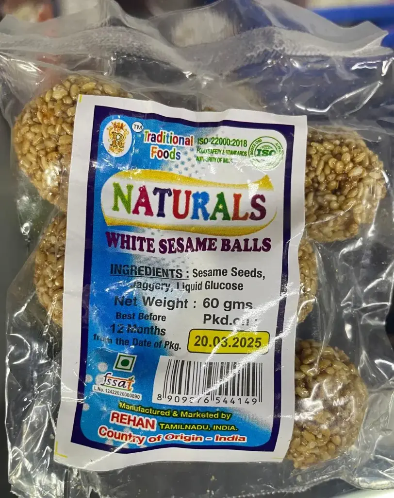 Naturals Sesame Candy 60g Pkt