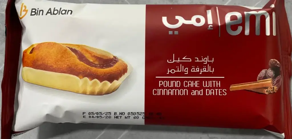 EMI Pound Cake 60g with Cinnamon & Dates