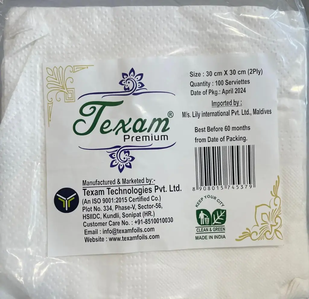 Texam Paper Serviettes 100s Pack