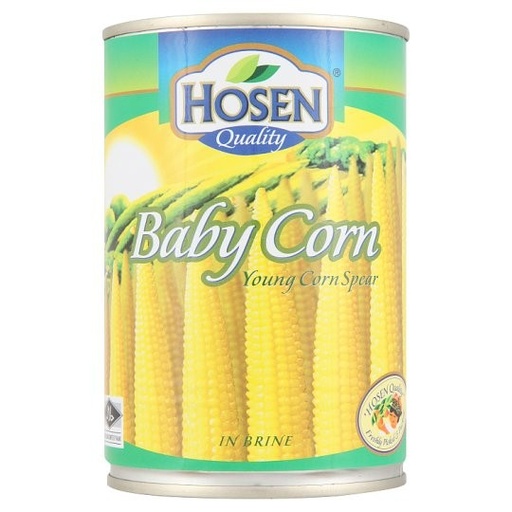 Hosen Baby Corn (Young Corn Spear) 425g
