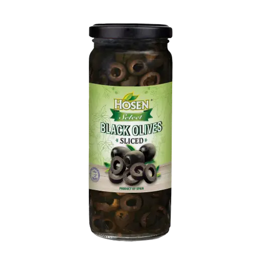 Hosen Select Sliced Black Olives 345g 