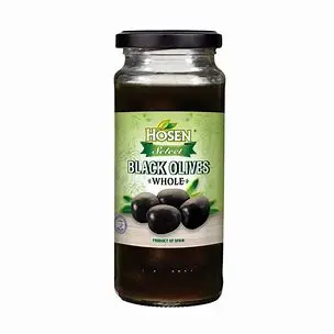 Hosen Select Whole Black Olives 350g 