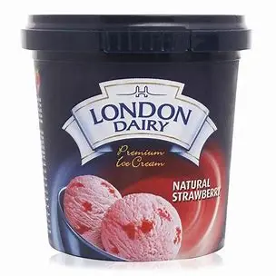 London Dairy Natural Strawberry Cup 125ml