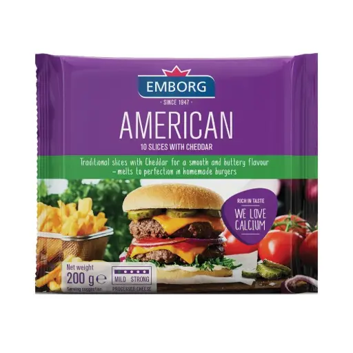 Emborg American Slice with Cheddar 200g