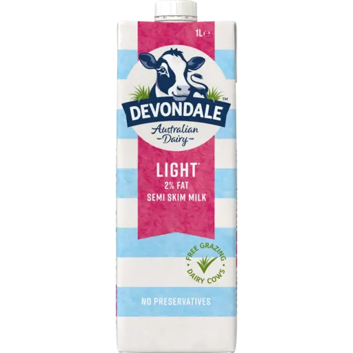 Devondale Light Semi Skim Milk 1L