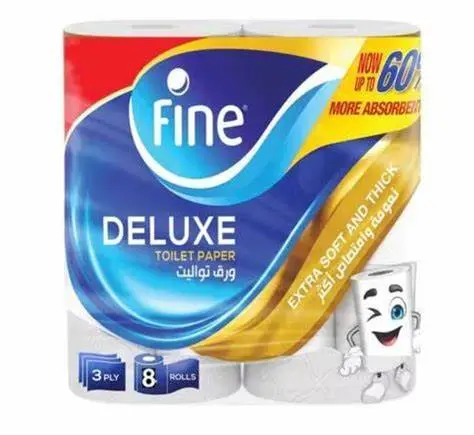 Fine Toilet Tissue De Luxe 8's