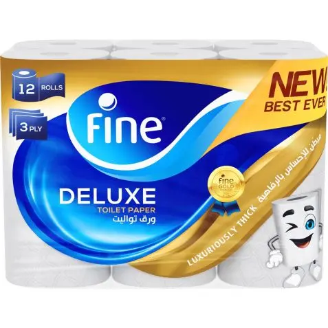 Fine Toilet Tissue Roll Deluxe 3 Ply 24's 