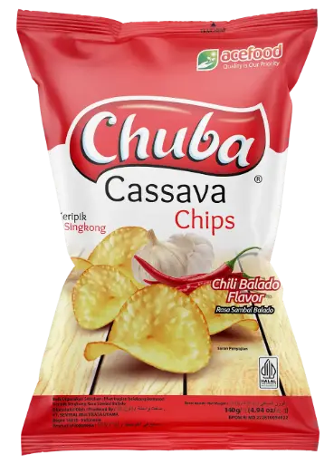 Chuba Cassava Chips 140g (Red Chilli)