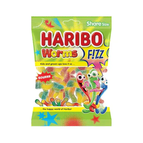 Haribo Fizz Worms 70g 