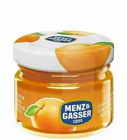 Menz & Gasser Mini Jam Bottle, Apricot 28g 48x28g