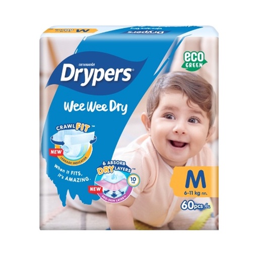 Drypers WeeWee Dry Tape M 60s