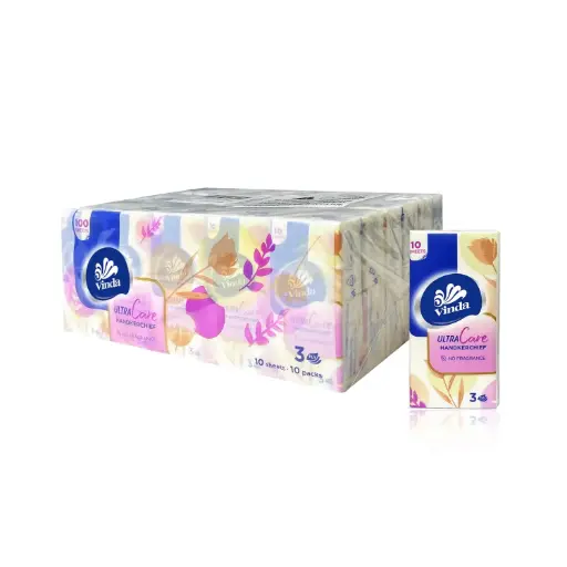 VINDA HANDKERCHIEF 3PLY 10PKT
