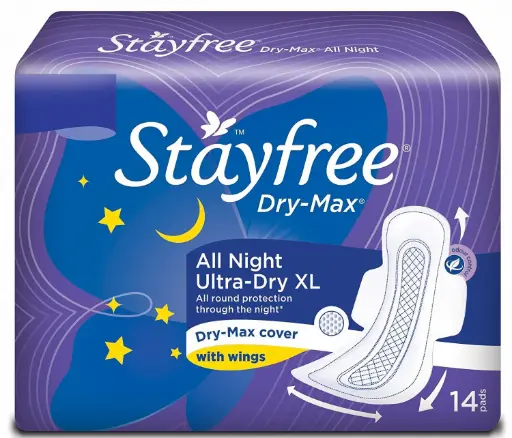 Stayfree Drymax With Wings Ultra Thin All Night 14 Pads