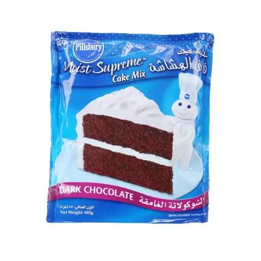 Pillsburry Moist Supreme Cake Mix-Dark Chocolate 485g