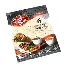 Deli Sun 6 Chia & Flax Wraps Tortillas 24cm 360gm