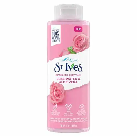 St Ives Body Wash Rose Water & Aloe Vera 16oz (473ml)
