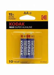 Kodak Batteries Alkaline Card AA 2NOS