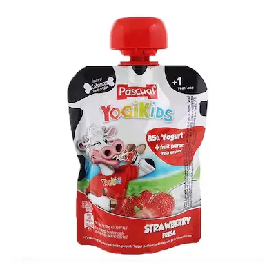 PASCUAL YOGIKIDS STRAWBERRY POUCH 80GM