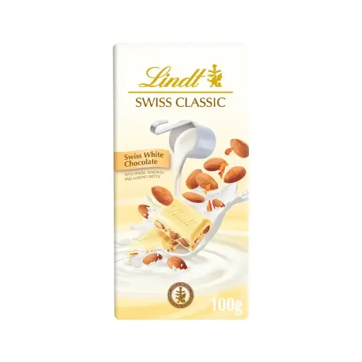 Lindt Classic White Almond 100g