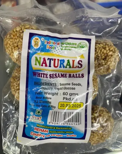 Naturals Sesame Candy 60g Pkt