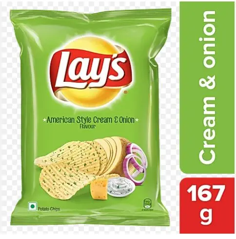 LAYS CHIPS CREAM & ONION 67G